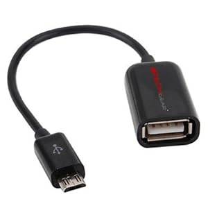 TECHGEAR - Micro USB OTG Adapter Cable for USB Host Mode for Nexus 7 Nexus 7 2 (2013) Nexus 10