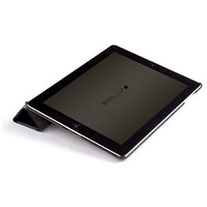 INVELLOP BLACK Leatherette Case Cover for iPad 2 / iPad 3 / The new iPad (Built-in magnet for sleep/wake feature)