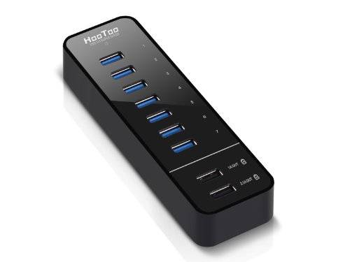 HooToo® HT-UH010 7-Port USB 3.0 HUB with 2 Smart Charging Ports for iPad/iPhone/SAMSUNG/HTC Smar