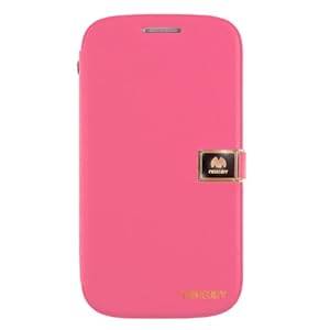 Mercury Diary / Wallet Leather Case for Samsung Galaxy S3 GT-i9300 (Fits Verizon, AT&T, T-Mobile, Sprint) - Hot Pink