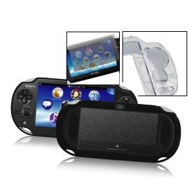 totaldigitalstores - GEL Case for PS VITA BLACK & 1 Screen Protector (Playstation Vit