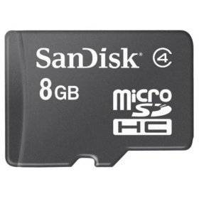 8GB SanDisk MicroSD Memory Card (SDHC Class 4)