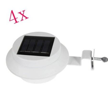 4X Wall Garden Sink Pathway Solar Powered 3 lED Fence Gutter lamp light Outdoor Garden FamilyMall