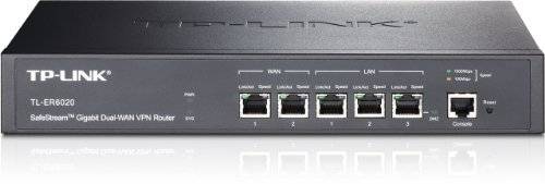 TP-LINK TL-ER6020 Gigabit Dual-WAN VPN Router, 2 WAN ports, 2 LAN ports, 1 DMZ port, Ipsec PPTP L2TP