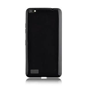 InventCase BlackBerry Leap 2015 TPU Gel Case Cover with Screen Protector - Black