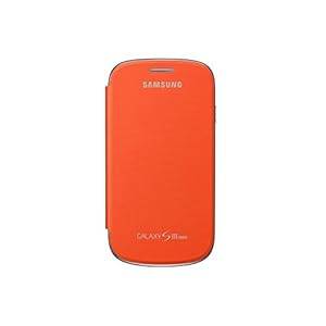 Samsung Galaxy S3 Mini Leather-Feel Flip Case - Orange