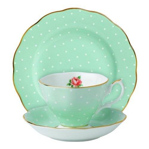 Royal Albert 3-Piece New Country Roses Teacup, Saucer and Plate Set