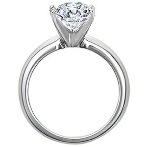 1/2 ct. Round Diamond Solitaire Ring in 14K White Gold - Size 6