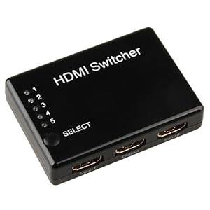 HDMI 5x1 5 Port Switch/Switcher with IR Remote Support 3D