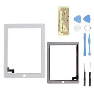 FLY-Shop White Apple Ipad 2 2 nd Digitizer Touch Screen Full Front Glass Assembly Free Tools K