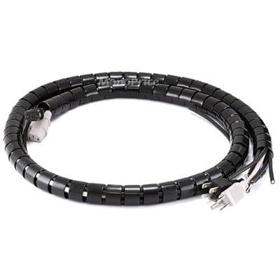 20mm x 9meter Spiral Wrap Bands, Black - Cable Organizer