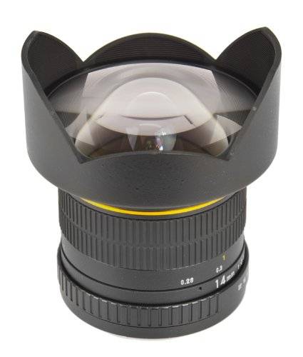 Bower SLY1428C Ultra Wide-Angle 14mm f/2.8 Fisheye Lens for Canon