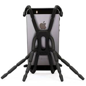 Breffo Spiderpodium Flexible Grip/Mount Car Phone Holder and Dock for iPhone 4/5/Samsung S4 - Black