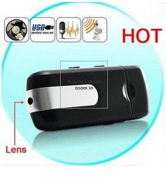 LIMTECH Portable 720*480 HD Mini U8 DV DVR USB U Disk Spy Flash Driver Camera (Black)