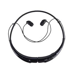 Sunvito Wireless Bluetooth 4.0 Hands-free HBS-740 Sport Stereo Earbuds /Earphones /Headsets /Headphones Vibration Neckband with Microphone for iPhone 5 iPhone 6 iPad Samsung HTC LG--Black
