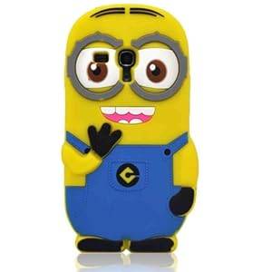 Robinhood99 3D Despicable Me Minion 2 Two Eye Minions Samsung Galaxy S3 Mini i8190 Soft Silicon