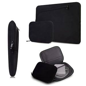 Coodio Universal 11.6 inch Laptop Sleeve Bag Case Pouch Accessory Bag for Apple Macbook Air 11 Chromebook 11 (Fit all 11.6 inch ultrabook laptop) - Colour Black