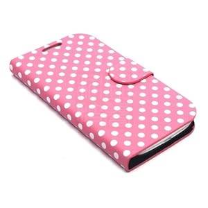 PhoneAdventures Flip Polka Dots Leather Case with Stand for AT&T, Verizon, Sprint, T-mobile Samsung Galaxy S3 - Pink