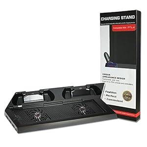 New Dual Controller Charging Dock Station & Cooling Cool Fan Vertical Stand for Playstation 4 PS4