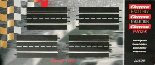 Carrera Of America Digital/Evolution Straight Track; 4-Pieces in a Box