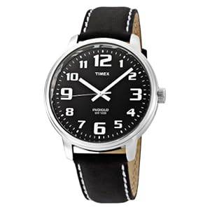 Timex Men's T28071 Black Leather Easy Reader Watch