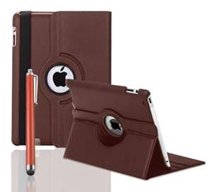 ROTATING 360 LEATHER CASE COVER SCREEN PROTECTOR FOR APPLE IPAD 2 AND 3 AND IPAD 4 4TH GEN - BY