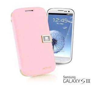 Mercury Diary / Wallet Leather Case for Samsung Galaxy S3 GT-i9300 (Fits Verizon, AT&T, T-Mobile, Sprint) - Light Pink