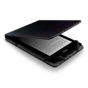 Eco-Flip Genuine Leather Case Cover for Kindle, Black (fits Kindle Paperwhite, Kindle, and Kindle To
