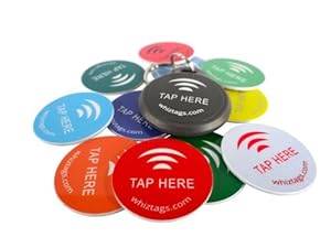 NFC tags - NTAG203 Chip - 10 Pack Keychain Free Bonus Tag - Android Writeable & Programmable - Adh