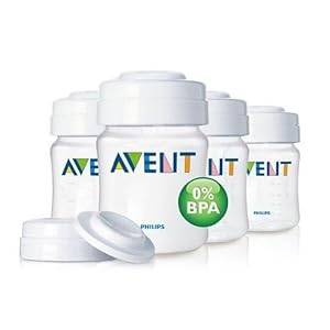 Philips AVENT 4 Pack BPA Free Classic Breast Milk Storage Set, Clear, 4 Ounce