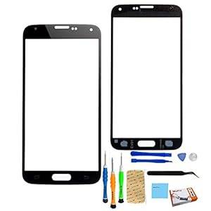 WeFix Front Glass Replacement for Samsung Galaxy S5 i9600( LCD Display and Touch Screen Digitizer not included) Blackfree tools