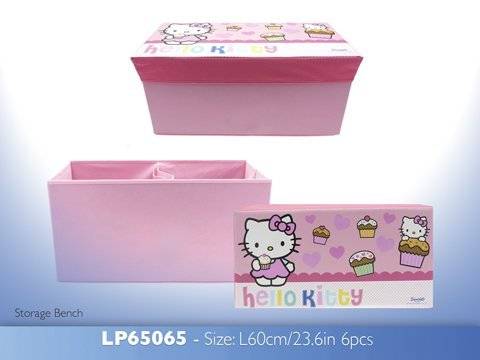 Hello Kitty Girls Pink Storage Bench