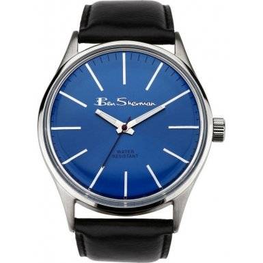 Ben Sherman Men's R774.03BS Black Leather Strap Blue Dial Watch