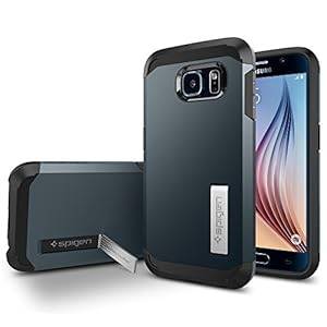 Spigen Tough Armor Cover Case for Samsung Galaxy S6 - Metal Slate (Retail Packaging)