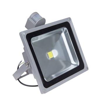 Sunsbell Ultra Bright 50w LED PIR Motion-sensing Flood Light LED Sensor Floodlight Waterproof IP65 Outdoor Lightings Cool White 110v