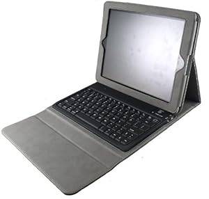 LuvTab iPad 2 3 & 4 (2 3rd & 4th Generation - 2011 & 2012) Multifunctional Bluetooth Keyboard Luxury Executive Wallet / Cover Flip Case - Fits all Wi-Fi Wi-Fi plus 3G 4G 16GB 32GB 64GB models (BLACK)