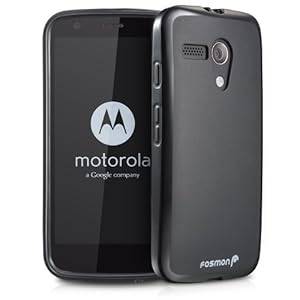 Fosmon Motorola Moto G (DURA Series) Slim-Fit Flexible TPU Skin Case Cover - (FRO-Series (Black))