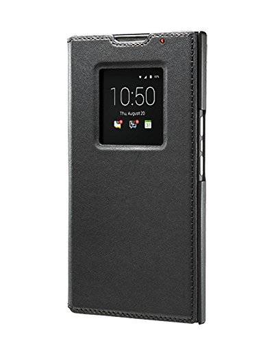 BlackBerry Leather Smart Flip Case for BlackBerry PRIV - Retail Packaging - Black