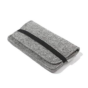 Suoran IPhone 6 Plus Case IPhone 6 Plus Sleeve IPhone 6 Plus Cover Pouch Bag Cover Wool Fe (Grey)