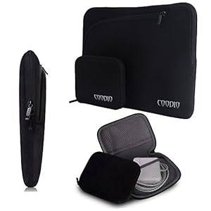 Coodio Universal 13.3 inch Laptop Sleeve Bag Case Pouch Accessory Bag for Apple Macbook (Black)