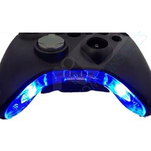Xbox 360 Pre-Wired Controller Bowtie / Mic Piece Led Mod (Blue)