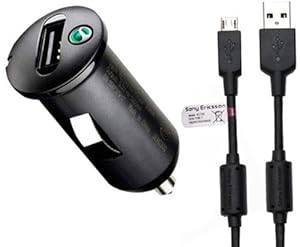 Genuine Sony Ericson 1200mAh AN400 Usb Car Charger adapter with micro usb data Cable for Sony X