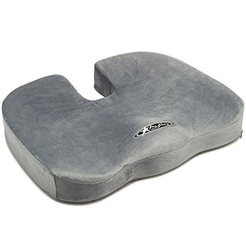 Aylio Comfort Foam Coccyx Cushion for Back Pain Relief and Sciatica in Office Chair and Car Seat Pil