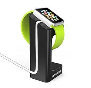 Pasonomi Apple Watch Stand holder Charger Charging Docking Station Holder for Apple Watch (Black)
