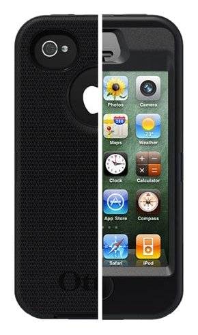 OtterBox Defender Series Hybrid Case & Holster for iPhone 4 & 4S - Retail Packaging - Black