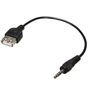 3.5mm Male AUX Audio Plug Jack to USB 2.0 Female Converter Cable Cord Car MP3 FamilyMall