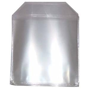 MHP 200 x Poly Disc DVD CD Sleeves Clear Transparent Strong PP Wallet with Folding Flap 120 Mic