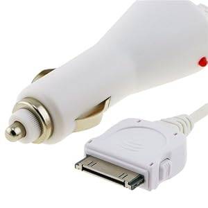 Car Charger for Apple iPod iPhone 3G 3GS (White)