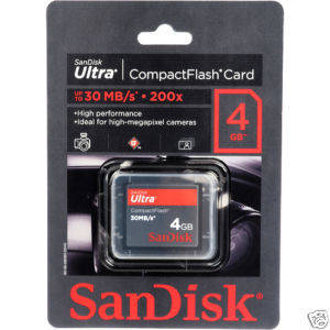 SanDisk Ultra CompactFlash 4GB Memory Card - 30MB/sec - Retail Pack