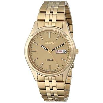 Seiko Men's Solar Watch With Champagne Dial